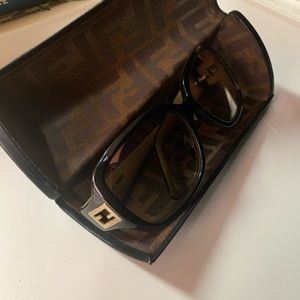 Vintage Fendi Sunglasses, gold mirrored lenses
